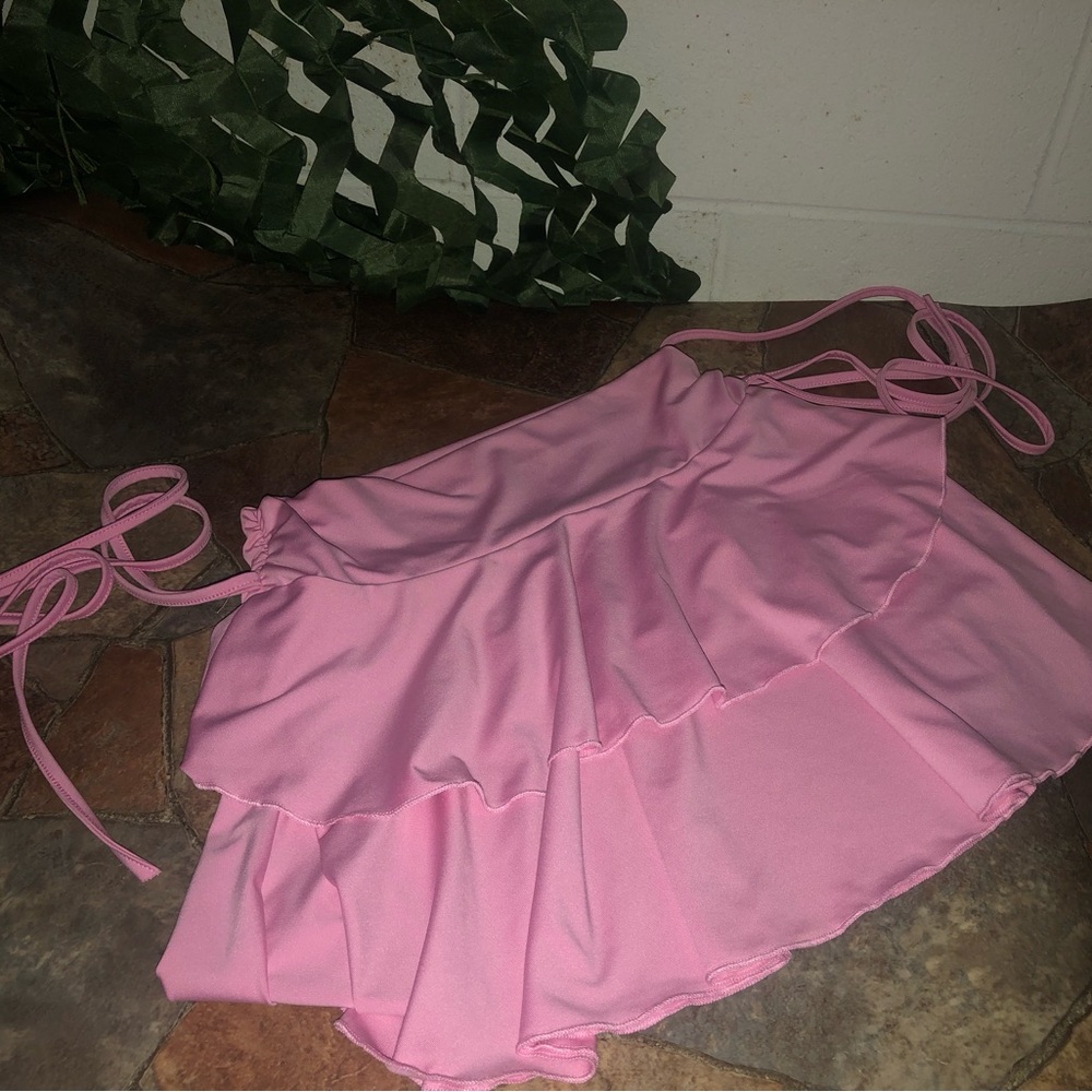 Pink Ruffled Mini Skirt - Picture 3 of 3
